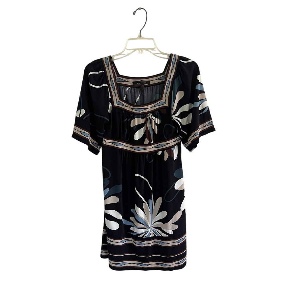 BCBGMAXAZRIA Floral Print Dress‎ Square Neck Mini Women's XXS